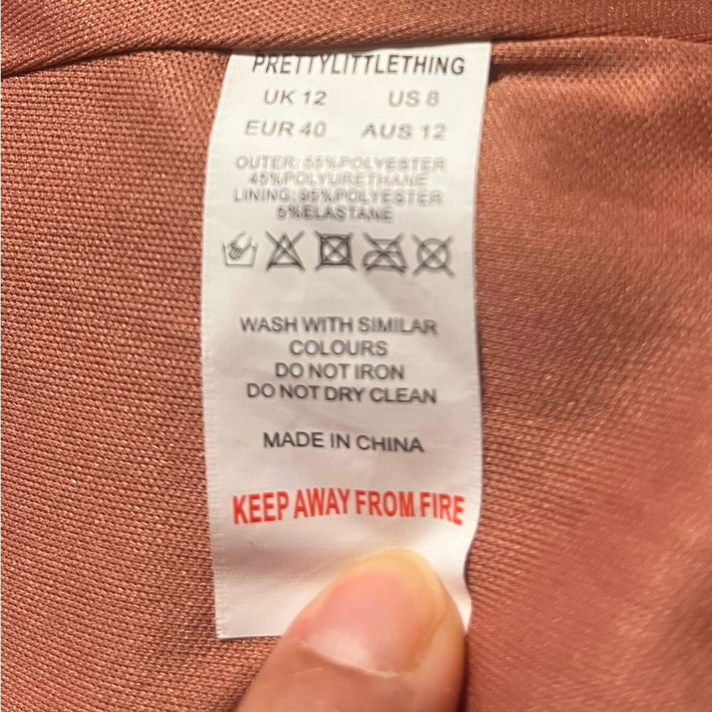 PrettyLittleThing Brown Blazer Jacket Size 8 - Picture 7 of 8